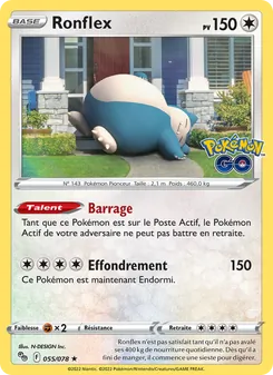 Carte Pokémon Ronflex 055
