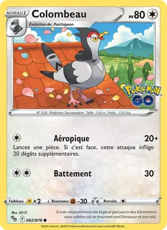 Carte Pokémon Colombeau 062