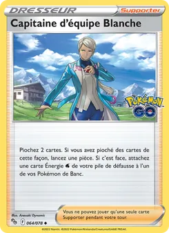 Carte Pokémon Capitaine d'équipe Blanche 064