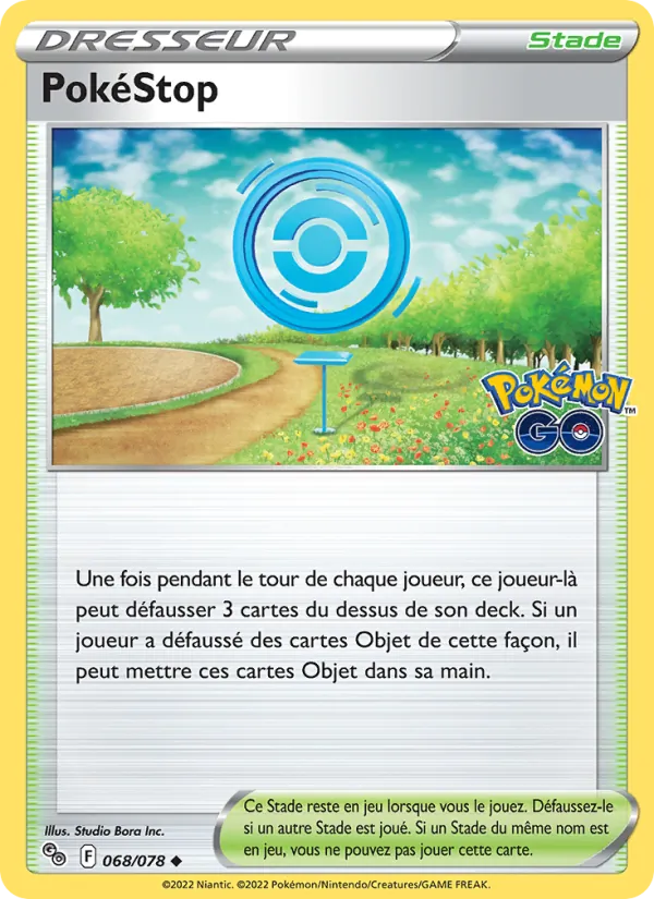 Carte Pokémon PokéStop 068/78 de l'extension Pokémon GO