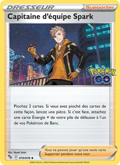 Carte Pokémon Capitaine d'équipe Spark 070