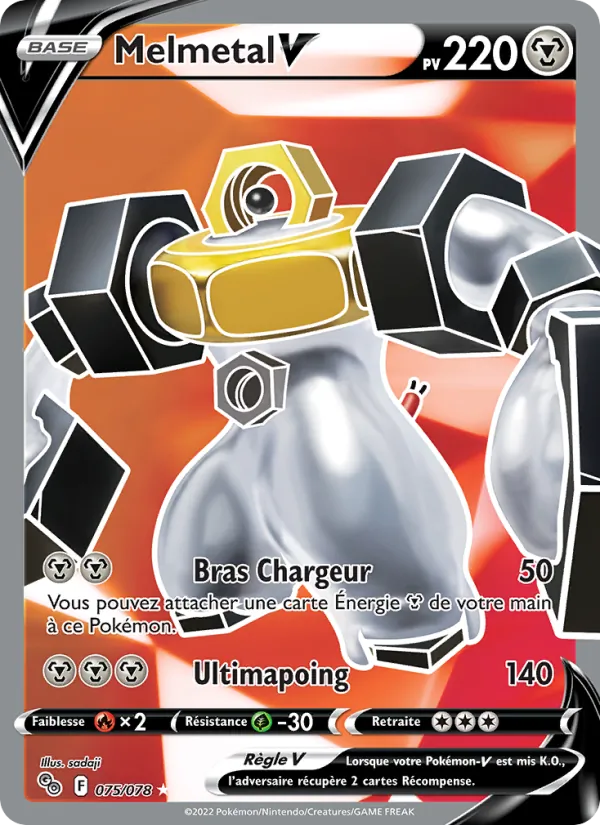 Carte Pokémon Melmetal V 075/78 de l'extension Pokémon GO
