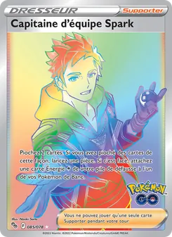Carte Pokémon Capitaine d'équipe Spark 085 — Pokémon GO