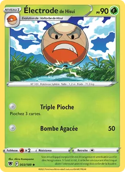 Carte Pokémon Électrode de Hisui 003 — Astres Radieux