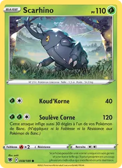 Carte Pokémon Scarhino 008 — Astres Radieux