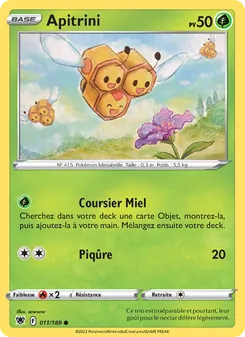 Carte Pokémon Apitrini 011 — Astres Radieux