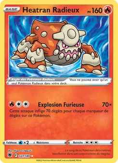 Carte Pokémon Heatran Radieux 027 — Astres Radieux