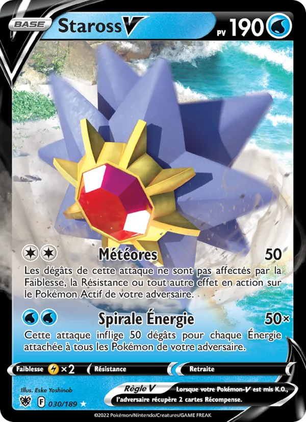 Carte Pokémon Staross V 030/189 de l'extension Astres Radieux