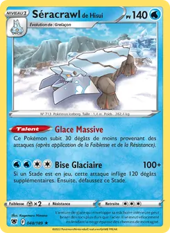 Carte Pokémon Séracrawl de Hisui 048 — Astres Radieux