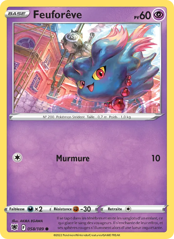 Carte Pokémon Feuforêve 058/189 de l'extension Astres Radieux