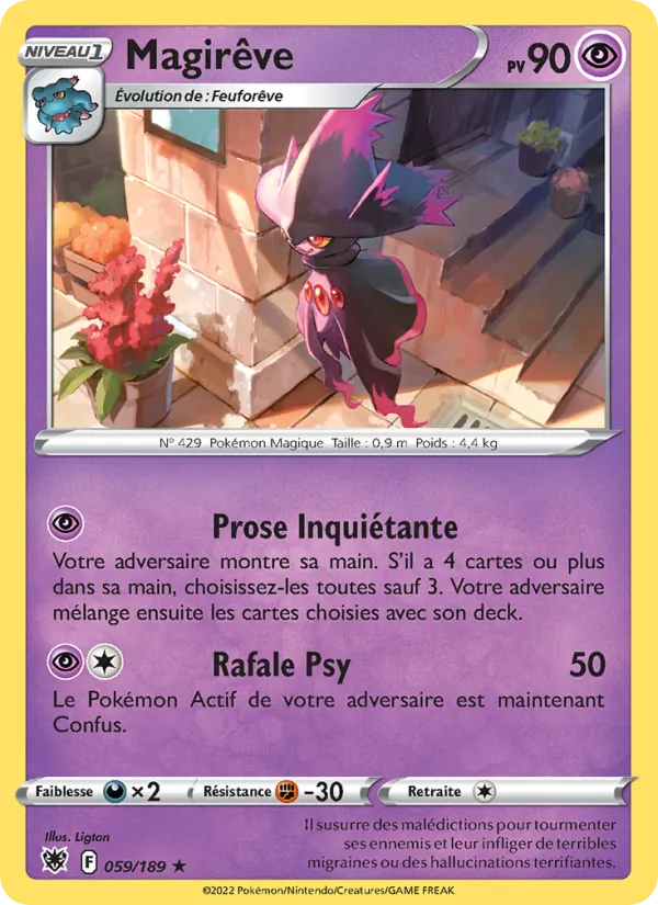 Carte Pokémon Magirêve 059/189 de l'extension Astres Radieux