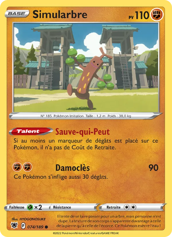 Carte Pokémon Simularbre 074/189 de l'extension Astres Radieux