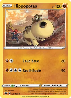 Carte Pokémon Hippopotas 079 — Astres Radieux