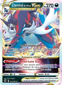 Carte Pokémon Clamiral de Hisui VSTAR 102 — Astres Radieux