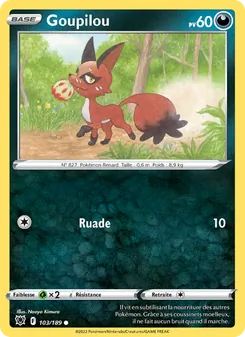 Carte Pokémon Goupilou 103 — Astres Radieux