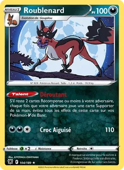 Carte Pokémon Roublenard 104 — Astres Radieux