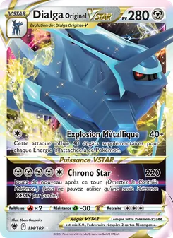 Carte Pokémon Dialga Originel VSTAR 114 — Astres Radieux