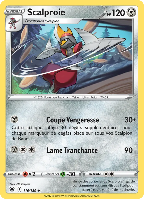 Carte Pokémon Scalproie 116/189 de l'extension Astres Radieux