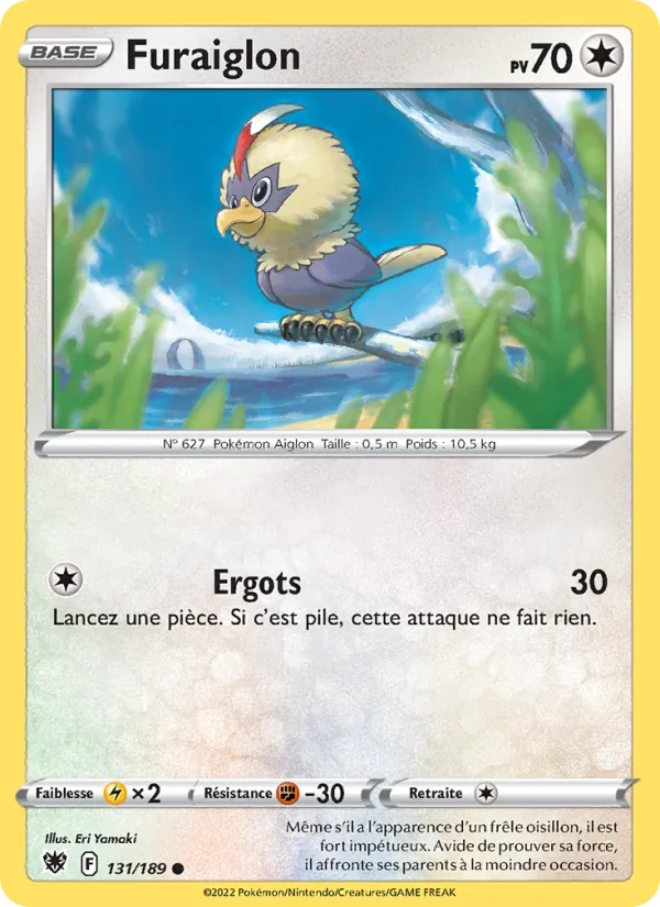 Carte Pokémon Furaiglon 131/189 de l'extension Astres Radieux