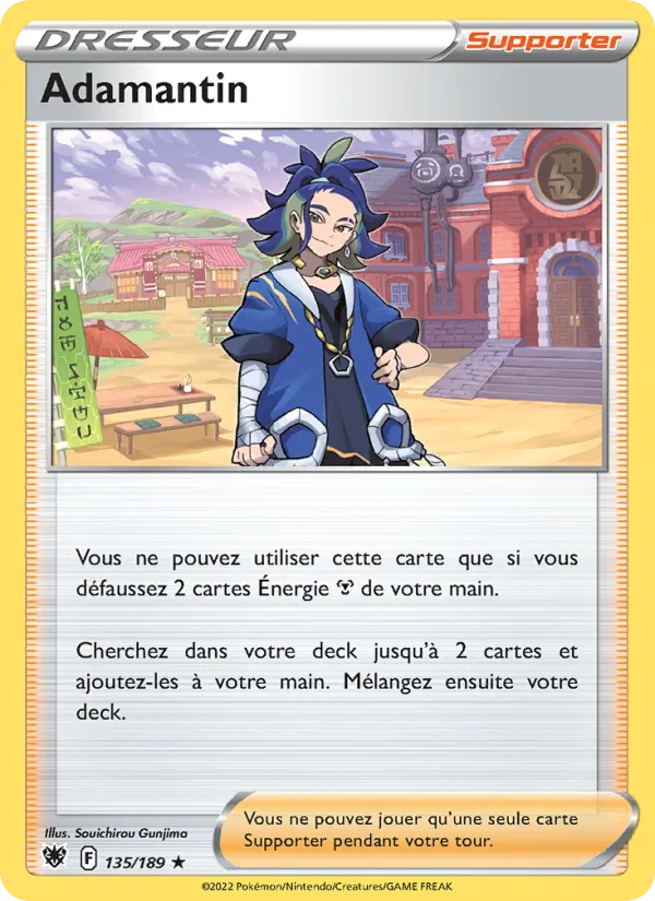 Carte Pokémon Adamantin 135/189 de l'extension Astres Radieux