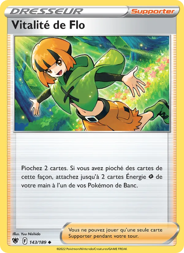 Carte Pokémon Vitalité de Flo 143/189 de l'extension Astres Radieux