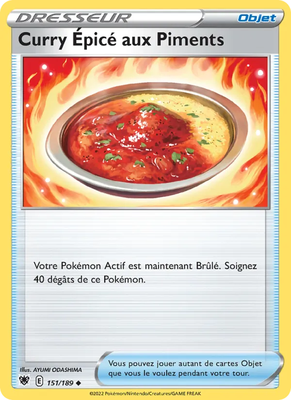 Carte Pokémon Curry Épicé aux Piments 151/189 de l'extension Astres Radieux