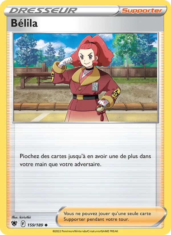 Carte Pokémon Bélila 159/189 de l'extension Astres Radieux