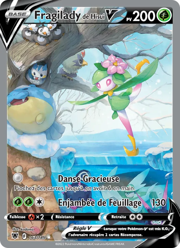 Carte Pokémon Fragilady de Hisui V 163/189 de l'extension Astres Radieux