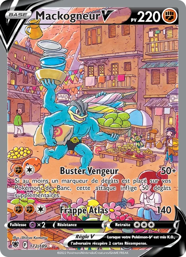 Carte Pokémon Mackogneur V 172/189 de l'extension Astres Radieux