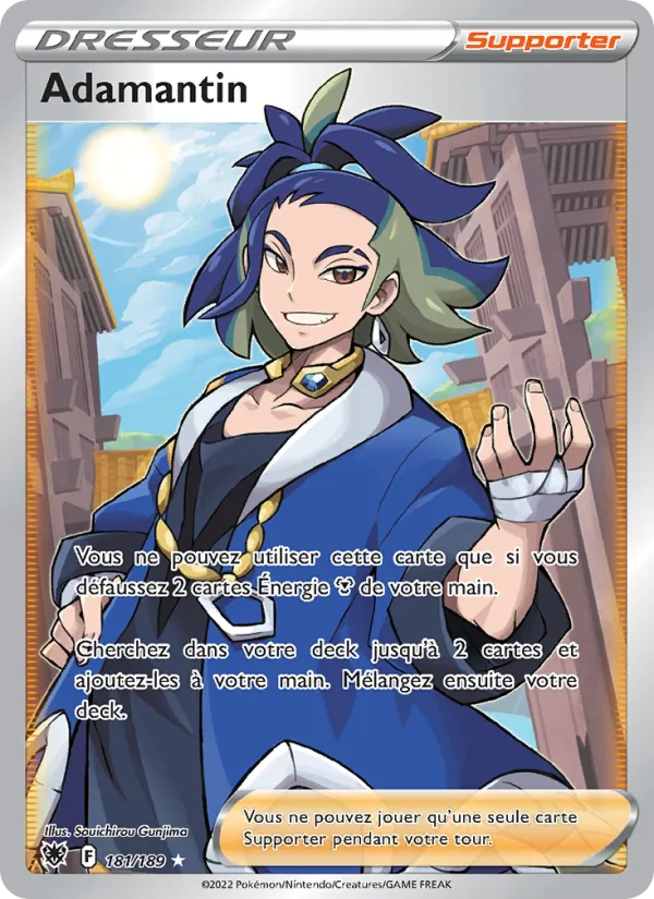 Carte Pokémon Adamantin 181/189 de l'extension Astres Radieux