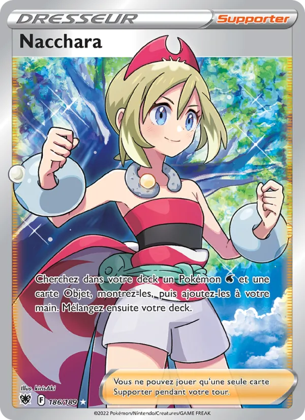 Carte Pokémon Nacchara 186/189 de l'extension Astres Radieux