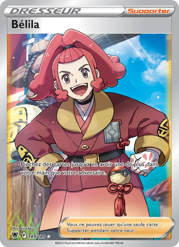 Carte Pokémon Bélila 189/189 de l'extension Astres Radieux