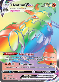 Carte Pokémon Heatran VMAX 191 — Astres Radieux