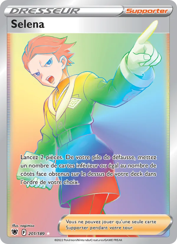 Carte Pokémon Selena 201/189 de l'extension Astres Radieux