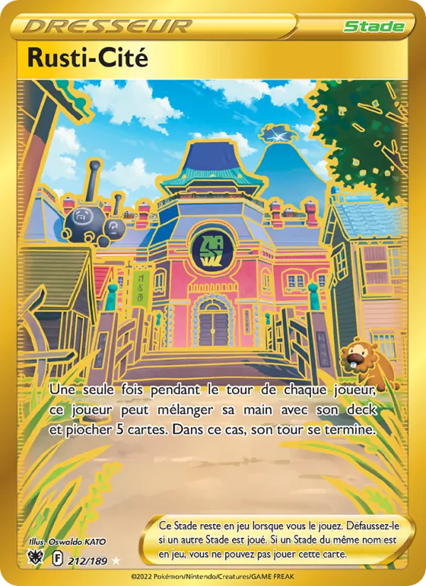 Carte Pokémon Rusti-Cité 212/189 de l'extension Astres Radieux