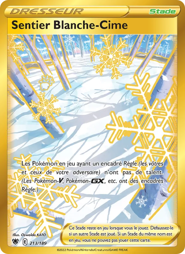 Carte Pokémon Sentier Blanche-Cime 213/189 de l'extension Astres Radieux