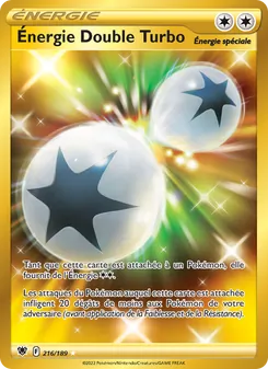 Carte Pokémon Énergie Double Turbo 216 — Astres Radieux