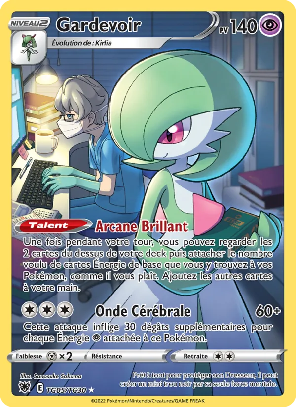 Carte Pokémon Gardevoir TG05/189 de l'extension Astres Radieux
