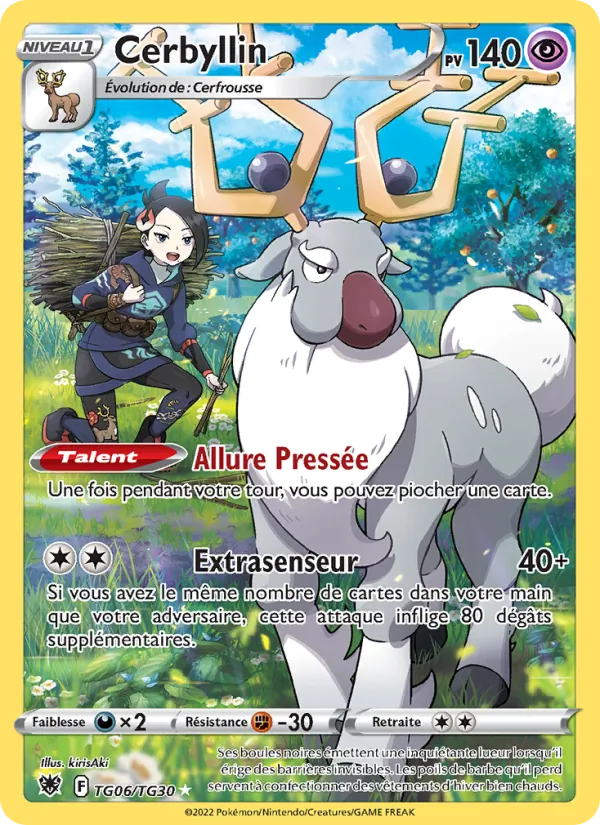 Carte Pokémon Cerbyllin TG06/189 de l'extension Astres Radieux