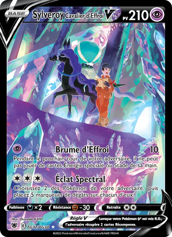 Carte Pokémon Sylveroy Cavalier d'Effroi V TG17/189 de l'extension Astres Radieux