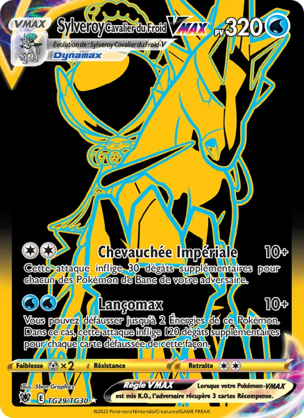 Carte Pokémon Sylveroy Cavalier du Froid VMAX TG29/189 de l'extension Astres Radieux