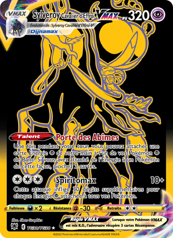 Carte Pokémon Sylveroy Cavalier d'Effroi VMAX TG30/189 de l'extension Astres Radieux