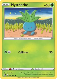 Carte Pokémon Mystherbe 001