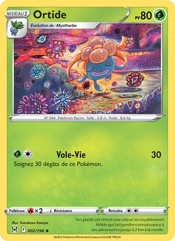 Carte Pokémon Ortide 002/196 de l'extension Origine Perdue