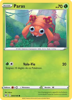 Carte Pokémon Paras 004