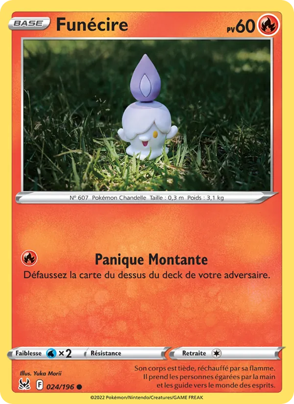 Carte Pokémon Funécire 024/196 de l'extension Origine Perdue