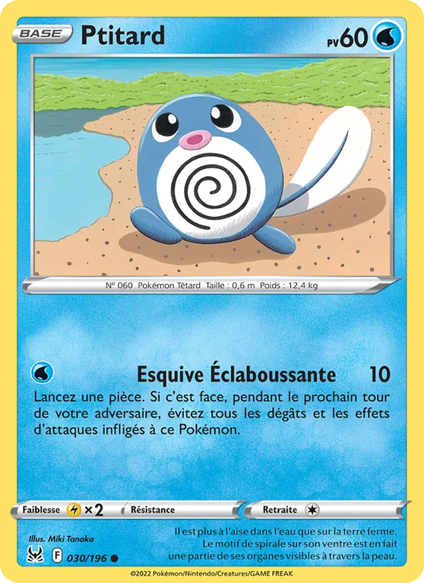 Carte Pokémon Ptitard 030/196 de l'extension Origine Perdue