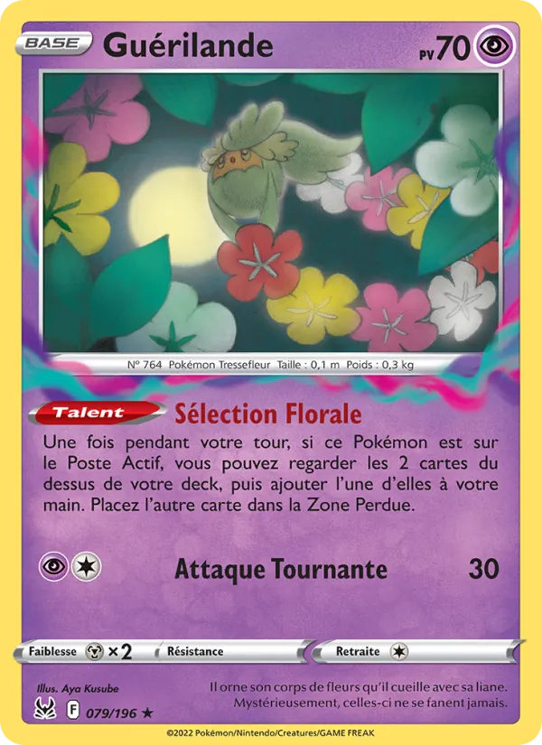 Carte Pokémon Guérilande 079/196 de l'extension Origine Perdue