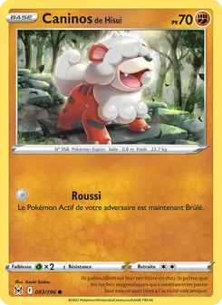 Carte Pokémon Caninos de Hisui 083