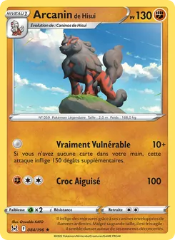 Carte Pokémon Arcanin de Hisui 084